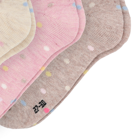 3 Paar Mädchen Sneaker-Socken mit Punkten