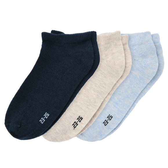 3 Paar Jungen Sneaker-Socken unifarben