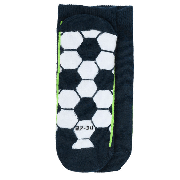 3 Paar Jungen Sneaker-Socken im Fußball-Look