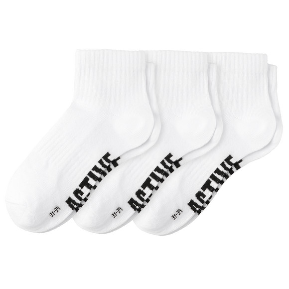 3 Paar Kinder Sportsocken mit Kurzschaft