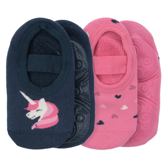 2 Paar Mädchen Stoppersocken mit Gummizug