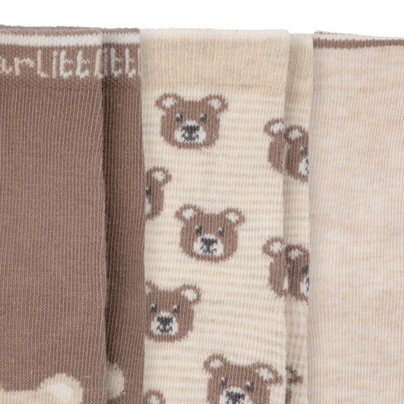 3 Paar Baby Socken mit Bären-Motiven
