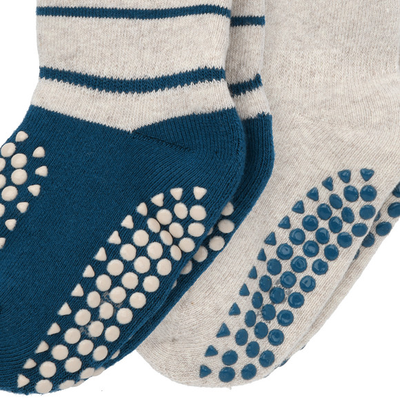 2 Paar Baby Krabbelsocken aus Frottee
