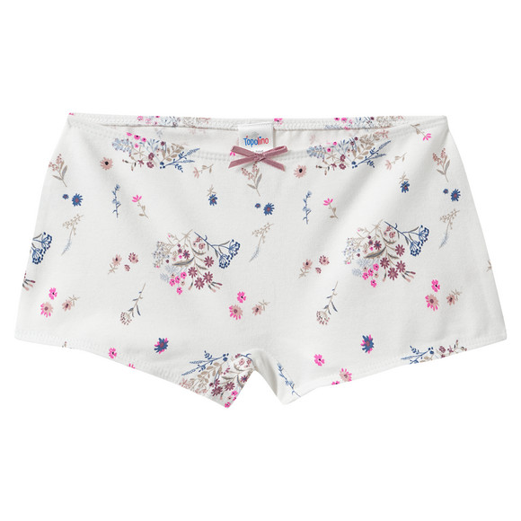 3 Mädchen Pantys mit floralem Dessin