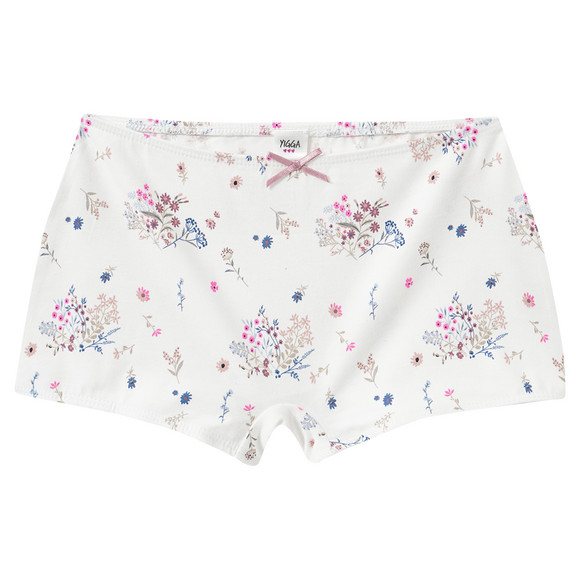 3 Mädchen Pantys mit floralem Dessin