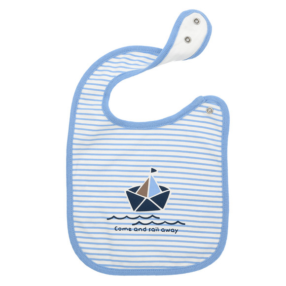 3 Baby Lätzchen mit Segelboot-Motiven
