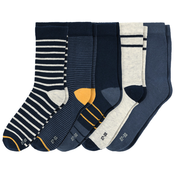 5 Paar Jungen Socken in verschiedenen Dessins