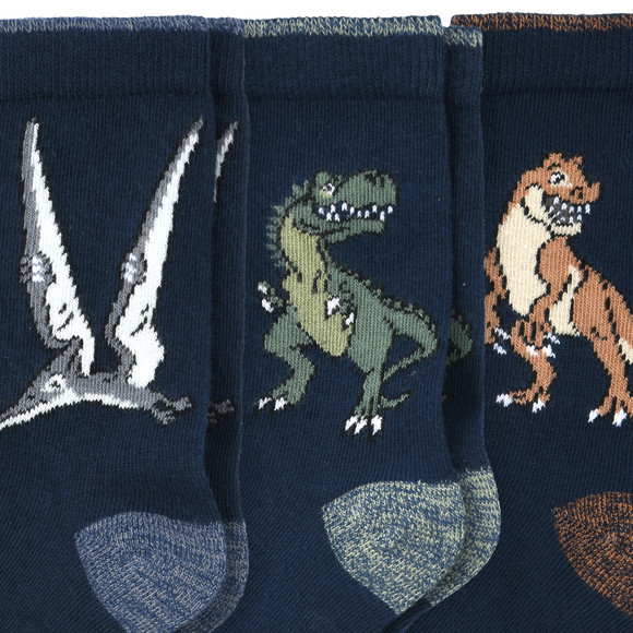 3 Paar Jungen Socken mit Dino-Motiven