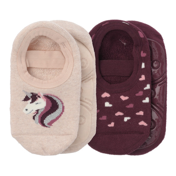 2 Paar Mädchen Stoppersocken mit Gummizug