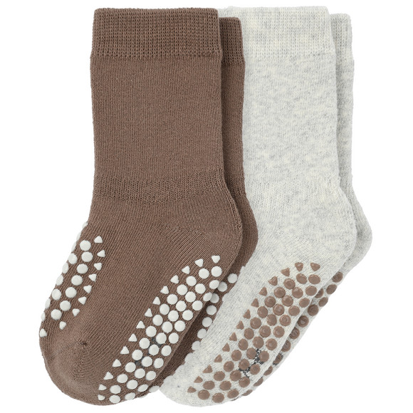 2 Paar Baby Krabbelsocken aus Frottee