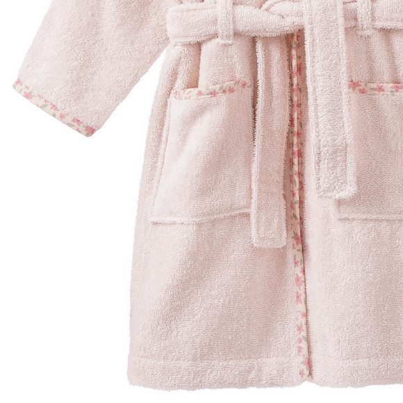Baby Bademantel mit Hasen-Applikation