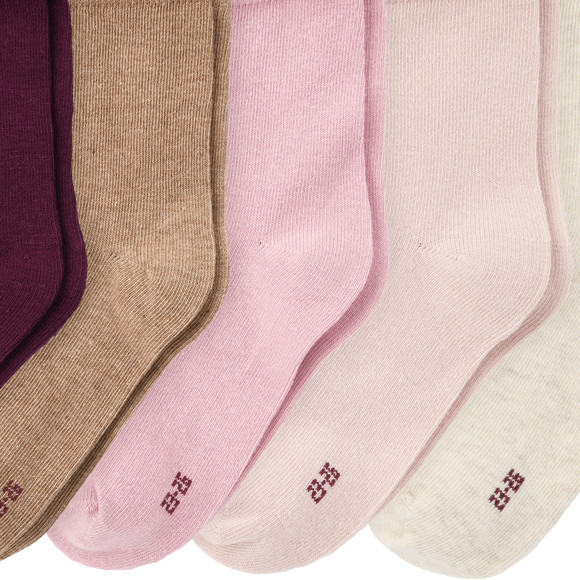 5 Paar Mädchen Socken unifarben