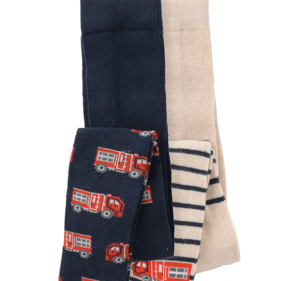 2 Jungen Strumpfhosen mit Feuerwehr-Motiven