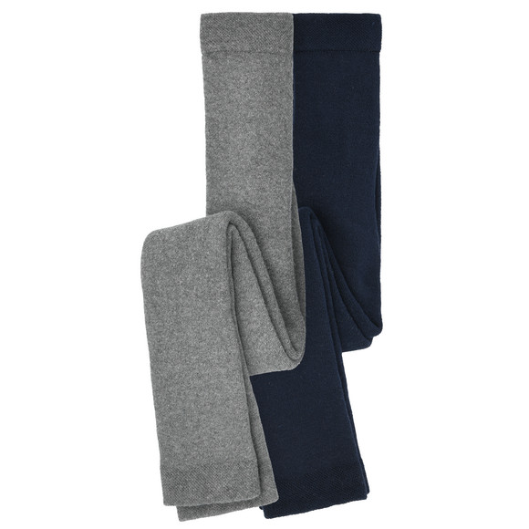 2 Kinder Frottee-Leggings unifarben