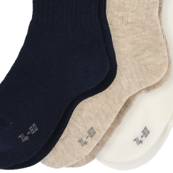 3 Paar Baby Socken mit Rippbündchen