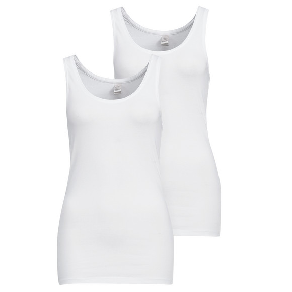 2 Damen Unterhemden unifarben