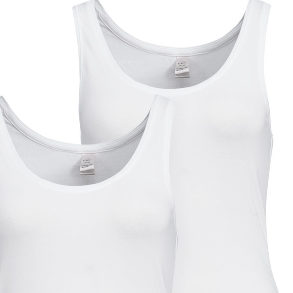 2 Damen Unterhemden unifarben
