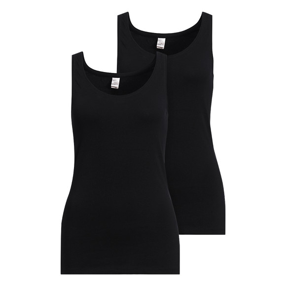 2 Damen Unterhemden unifarben