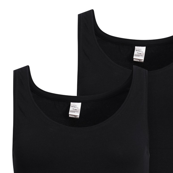 2 Damen Unterhemden unifarben