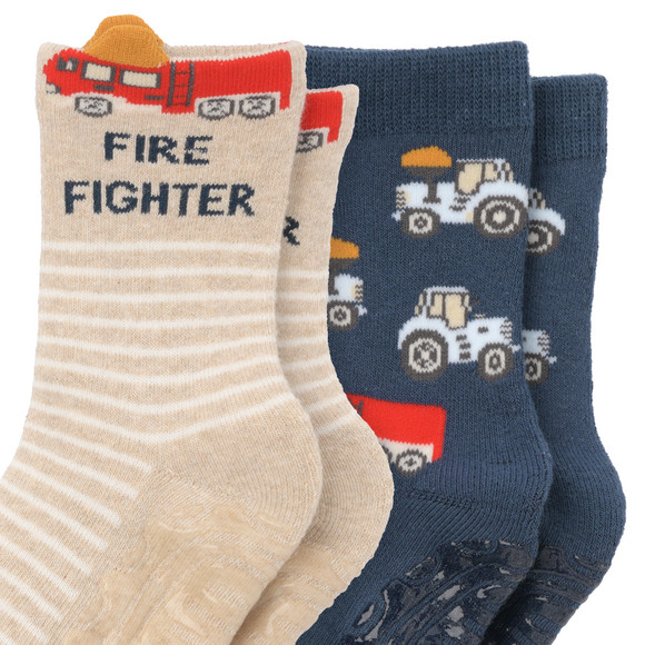 2 Paar Jungen Stoppersocken mit Frottee