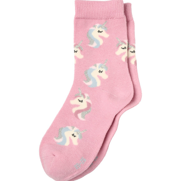 3 Paar Mädchen Socken mit Einhorn-Motiven