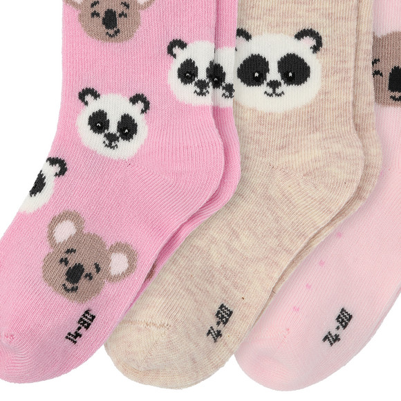 3 Paar Mädchen Socken mit Tier-Motiven