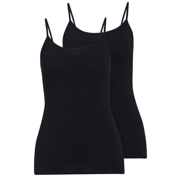 2 Damen Unterhemden unifarben