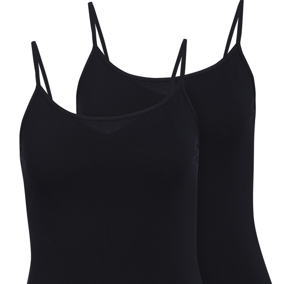 2 Damen Unterhemden unifarben