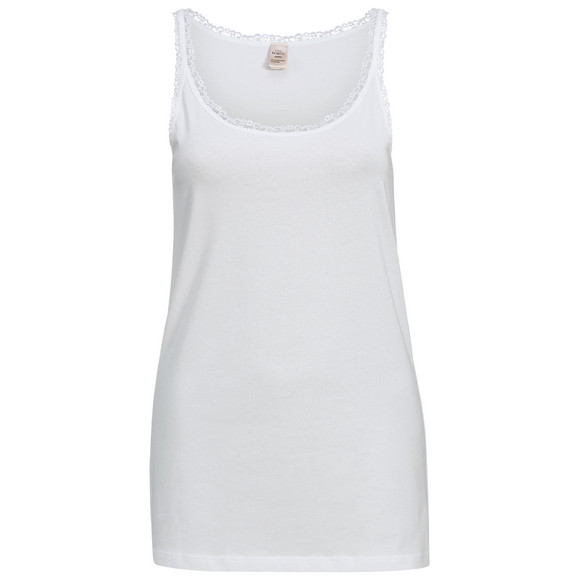 2 Damen Unterhemden mit Spitze