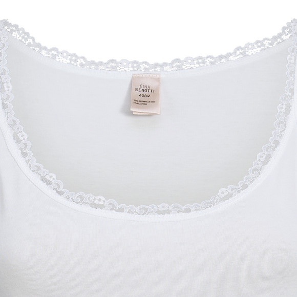 2 Damen Unterhemden mit Spitze