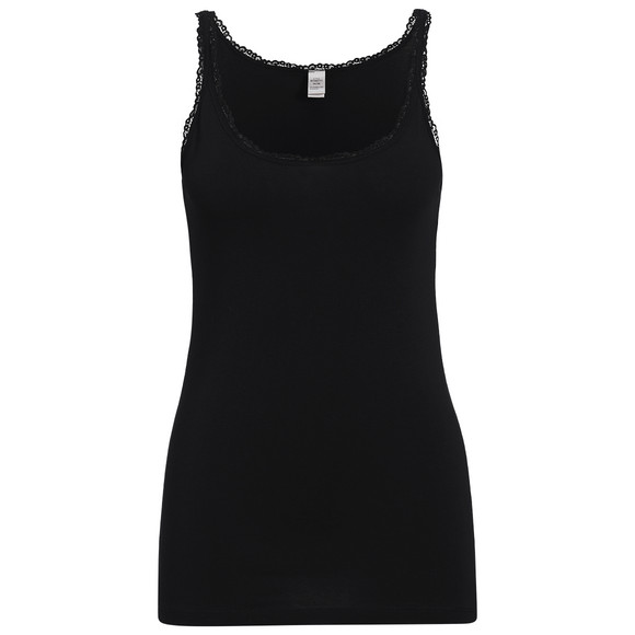 2 Damen Unterhemden mit Spitze