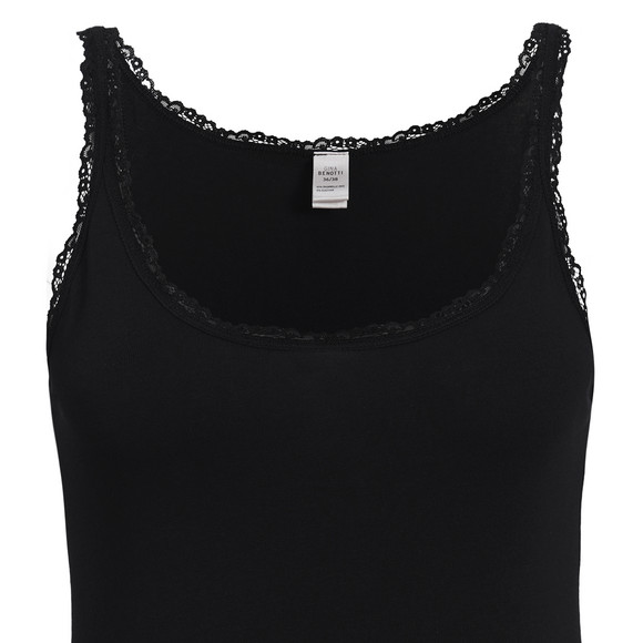 2 Damen Unterhemden mit Spitze