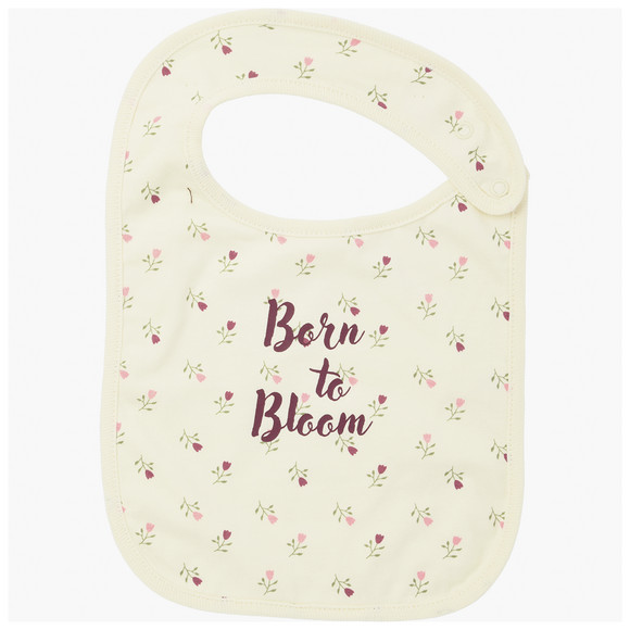 3 Baby Lätzchen mit Blumen-Motiven