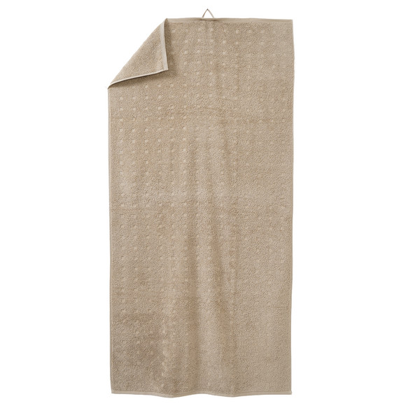 Duschtuch mit grafischer Struktur beige