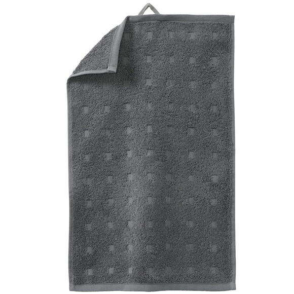 Gastenhanddoek met grafische structuur donkergrijs
