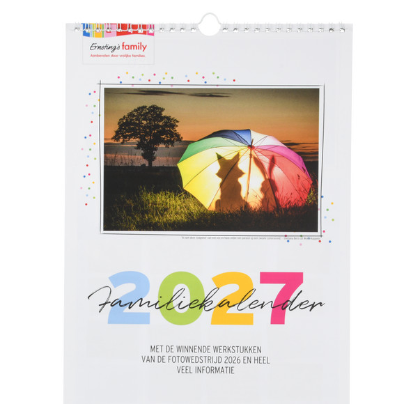 Familiekalender 2027 met foto's
