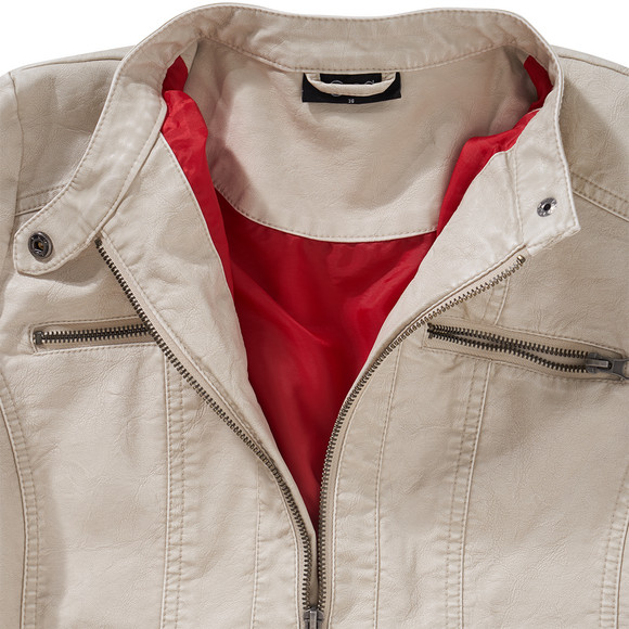 Damen Lederimitatjacke mit Reißverschluss | Ernsting's family Damen Lederimitatjacke mit Reißverschluss | Ernsting's family