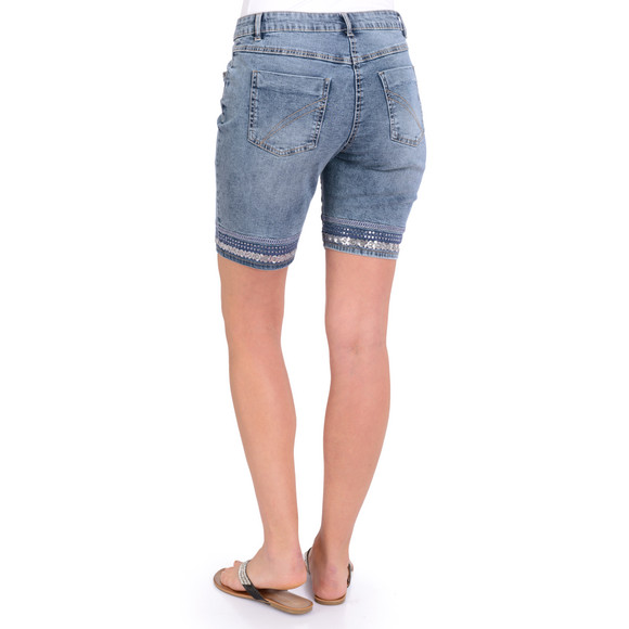 Damen Bermuda-Shorts mit Pailletten