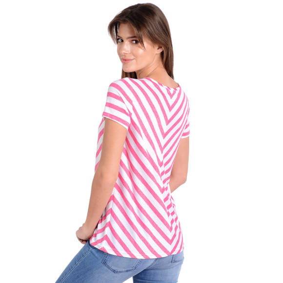 Damen T-Shirt mit diagonalen Streifen