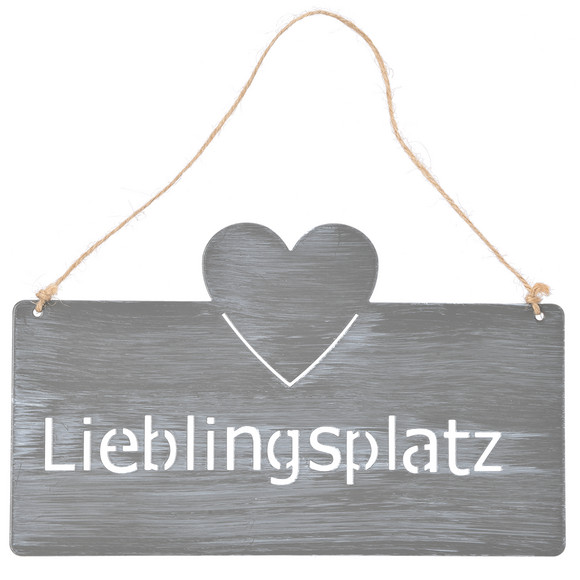 Metallschild mit Schriftzug Ernsting's family