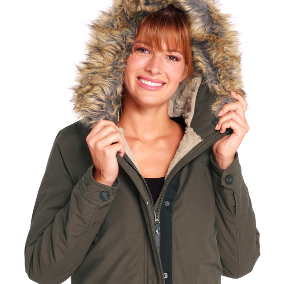 Damen Parka Mit Abnehmbarem Webpelz Ernsting S Family