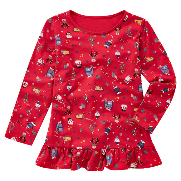 Baby Langarmshirt mit Weihnachts Allover | Ernsting's family Baby Sweatshirt mit Krawatten Print | Ernsting's family