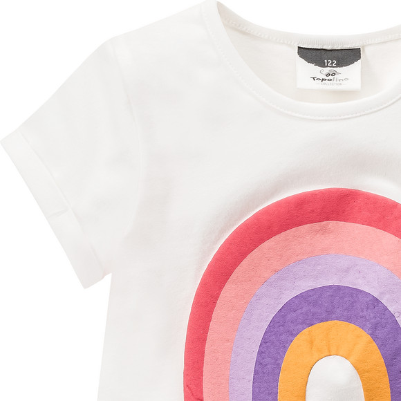 Mädchen T-Shirt mit Regenbogen-Motiv
