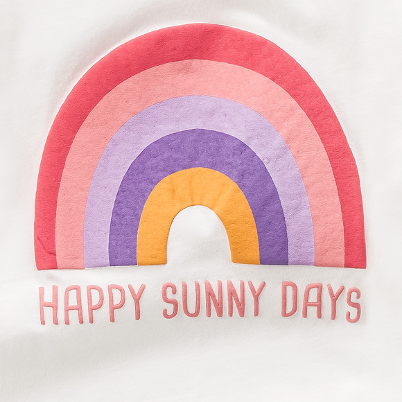 Mädchen T-Shirt mit Regenbogen-Motiv