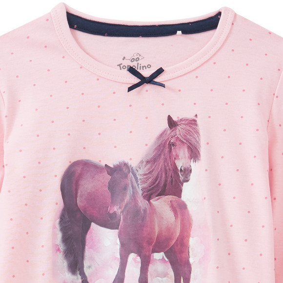 Mädchen Pferde Schlafanzug - Langarm Pyjama Mit Einhorn Design