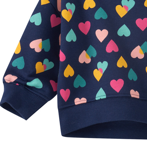 Baby Sweatshirt mit Herz-Allover