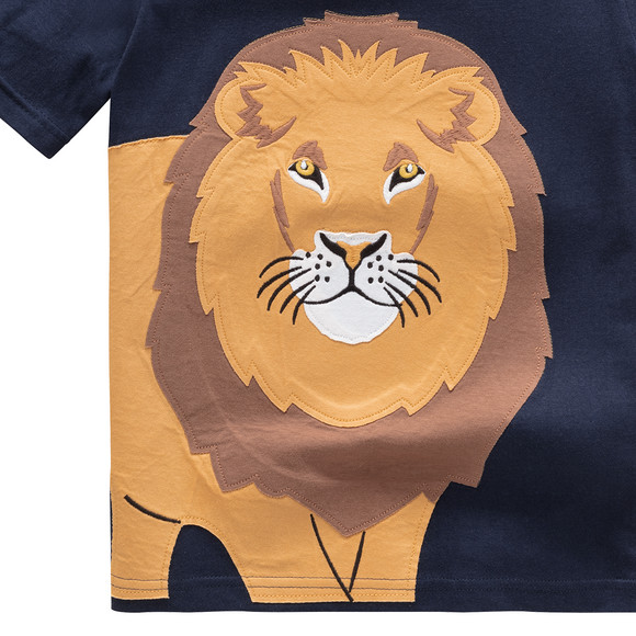 Kinder T-Shirt mit Löwen-Applikation
