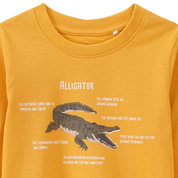 Kinder Langarmshirt mit Alligator-Print