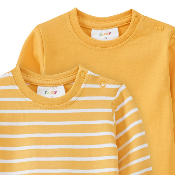 2 Baby Langarmshirts im Basic-Style