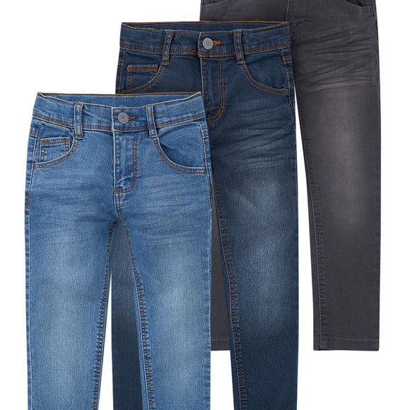 3 Jungen Skinny-Jeans mit verstellbarem Bund